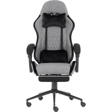 GT Racer X-2324 Fabric Gray-Black Suede