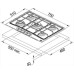 Варильна поверхня газова Franke FHCL 755 4G TC GF C (106.0271.781)