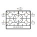 Варильна поверхня газова Fabiano FHG-R 10-55 VGH-T Cream