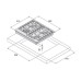Варильна поверхня газова Fabiano FHG 14-44 GH-T White Glass