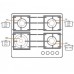 Варильна поверхня газова Fabiano FHG 14-44 VGH-T Black Glass