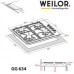 Варильна поверхня газова Weilor GG 634 BL Варильна поверхня газова Weilor GG 634 BL
