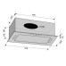 Витяжка вбудована Ventolux PUNTO 52 BK (900) PB PC