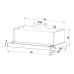 Витяжка телескопічна Interline SLIM WH A/60/2/T
