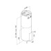 Витяжка декоративна VDB TUBE GLASS WHITE
